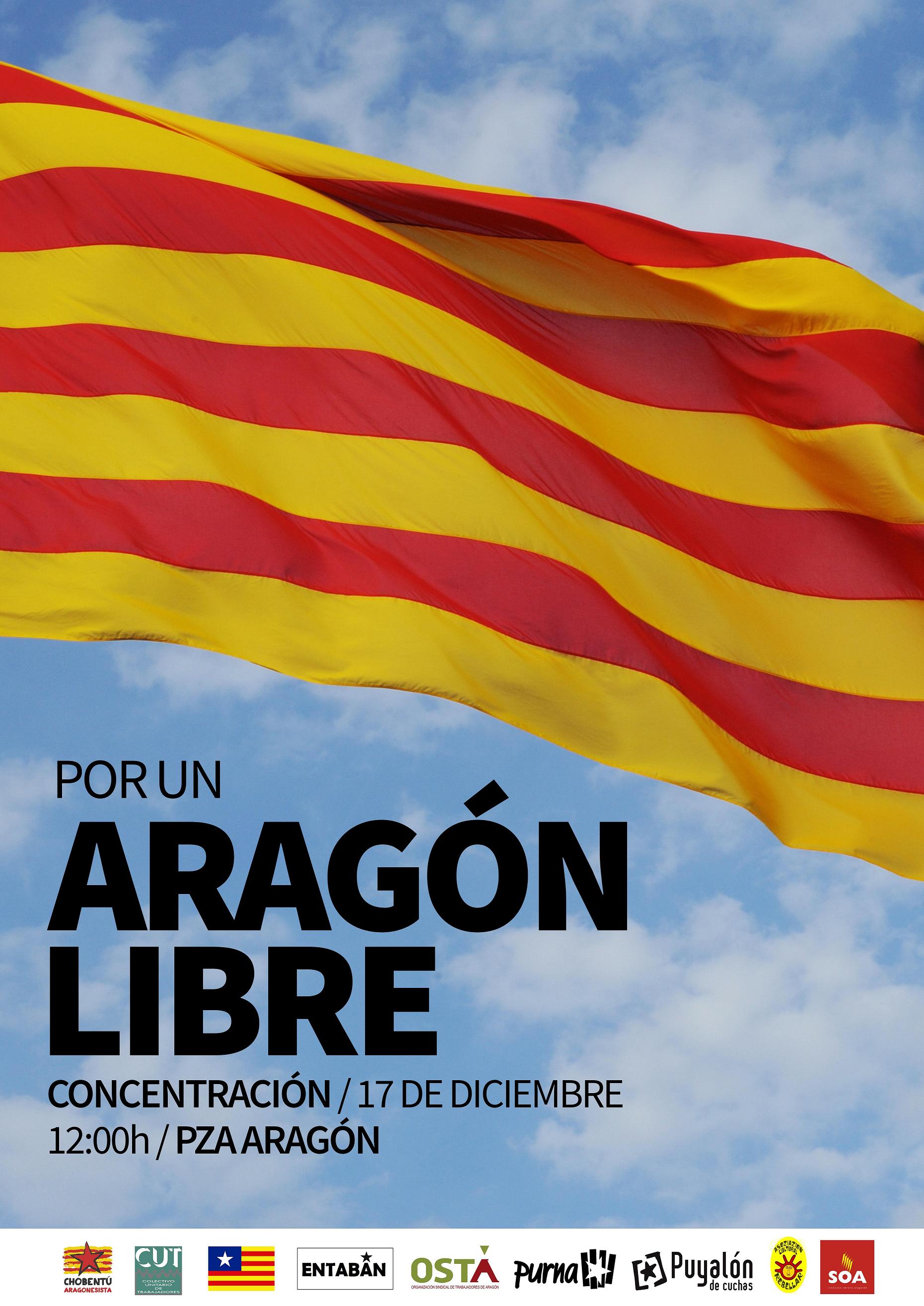 Concentración aragonesista en Zaragoza el 17 de diciembre