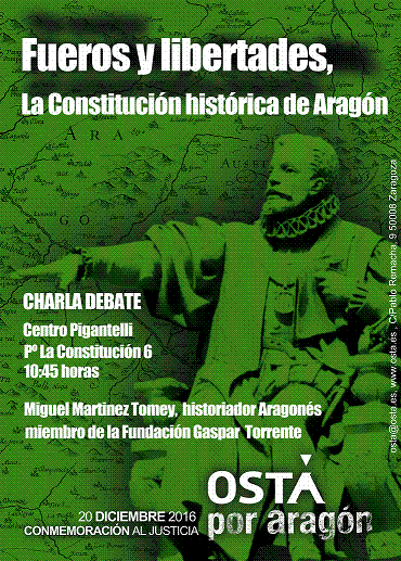 Actos 20 de Diciembre: Día del Justicia de Aragón