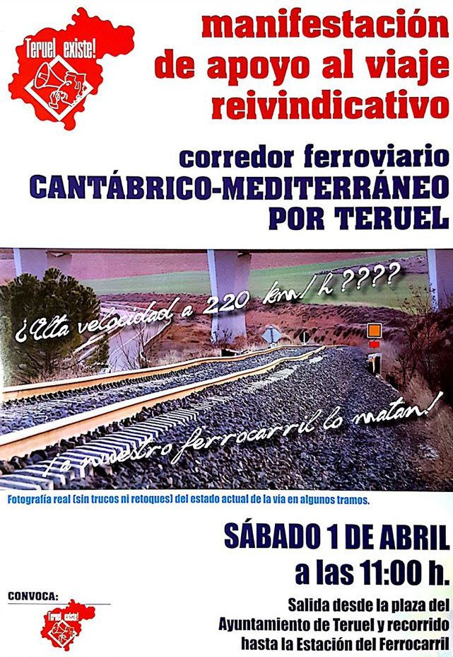 OSTA apoya las movilizaciones a favor del Eje Cantábrico-Mediterráneo