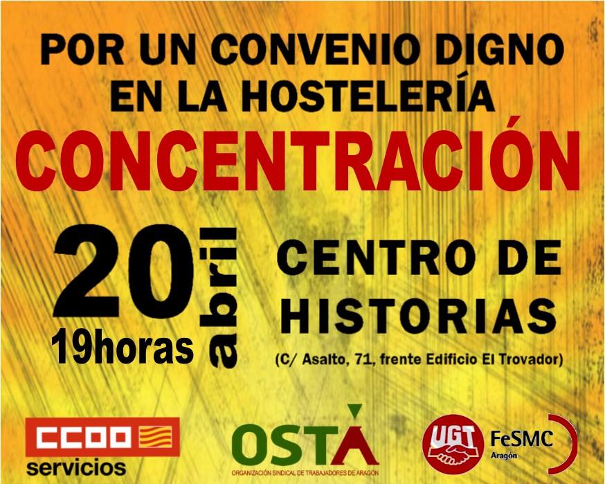 Concentración en los premios de hostelería este jueves contra el cinismo de la patronal