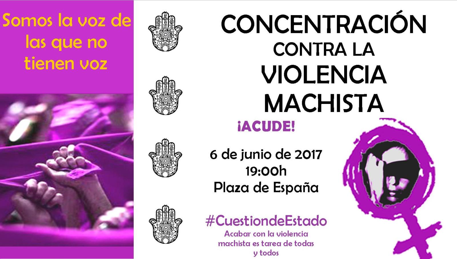 Concentración contra la violencia machista el próximo martes 6 de junio