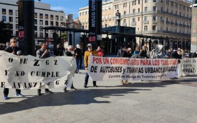 Los Comites de Empresa del autobus urbano y tranvia de Zaragoza convoca manifestación