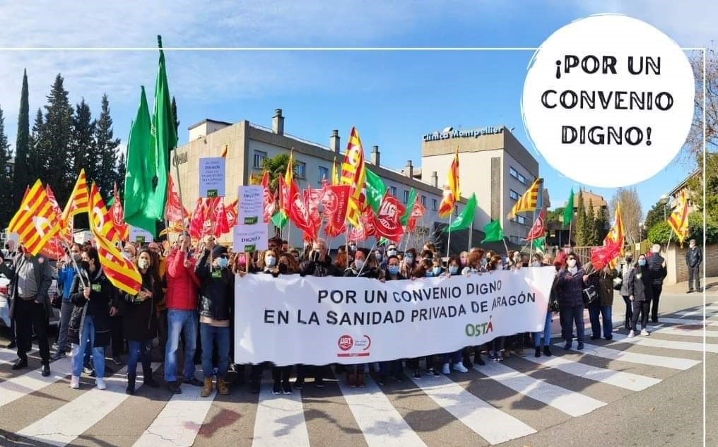 El convenio de la sanidad privada de Aragón sigue bloqueado