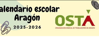 Publicados los calendarios escolares de Aragón para el curso 2025-2026