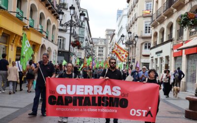 OSTA se ha manifestado este primero de mayo bajo el lema: “Las guerras del capital empobrecena la clase trabajadora”.