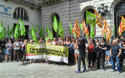 Movilización de las trabajadoras de residencias en Zaragoza para exigir un convenio digno y salarios que permitan vivir