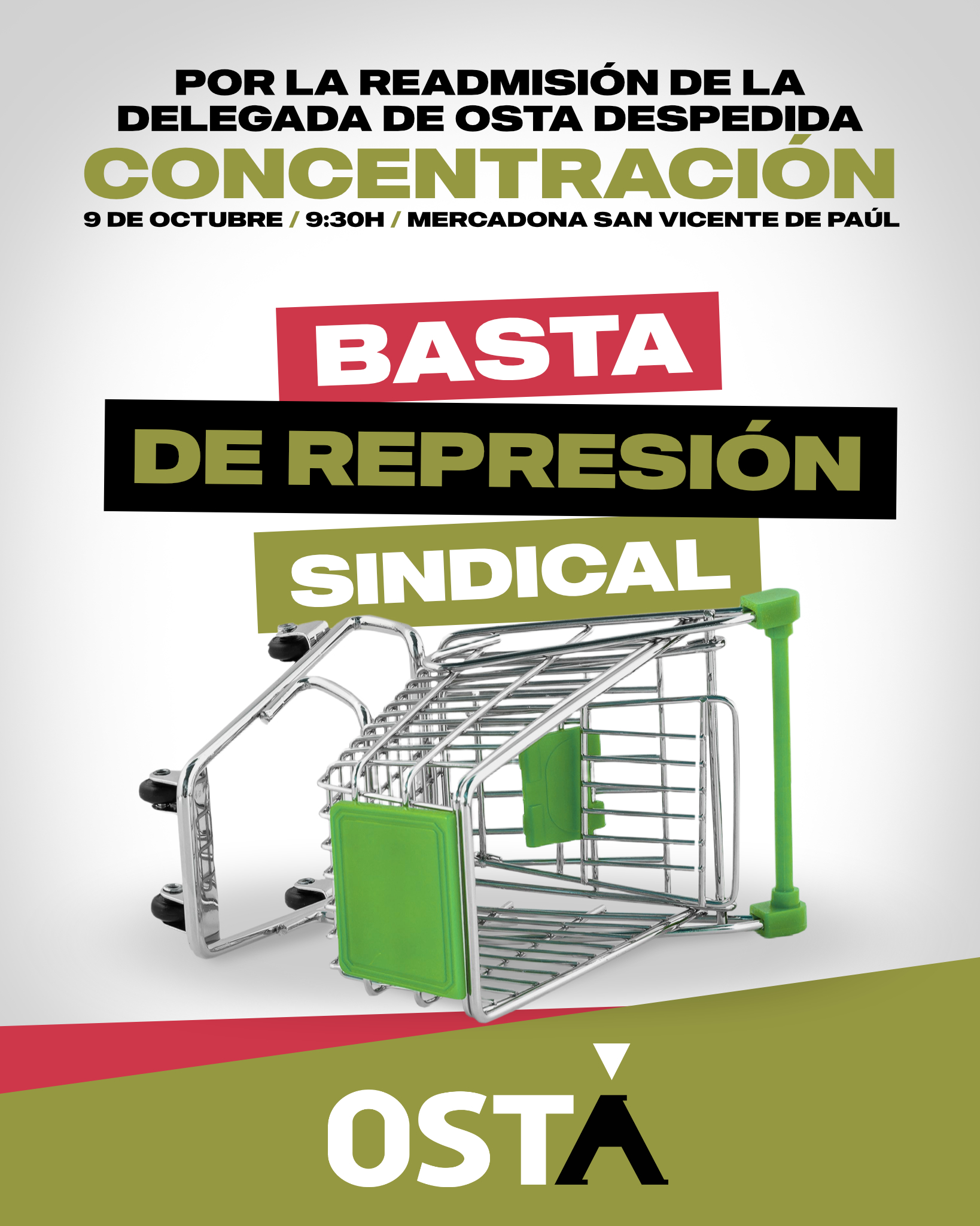 CARTEL mercadona DESPIDO